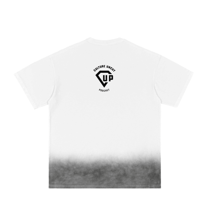 “Human Being” (White) Vintage Washed Gradient T-Shirt