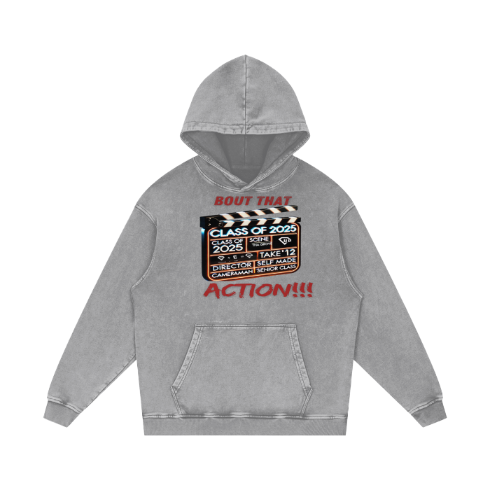 Bout That Action Acid Wash Oversize Hoodie - 420 GSM