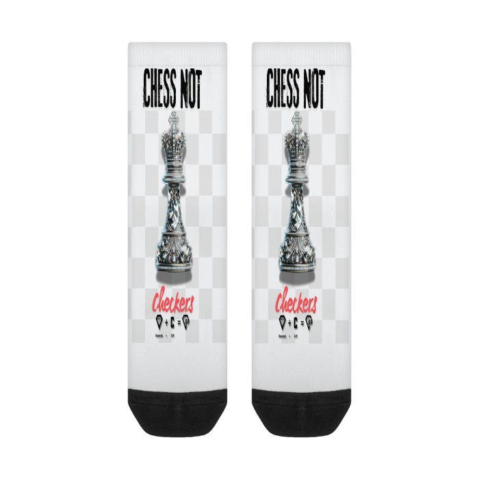 Chess Not Checkers All-Over Print Color Matching Crew Socks