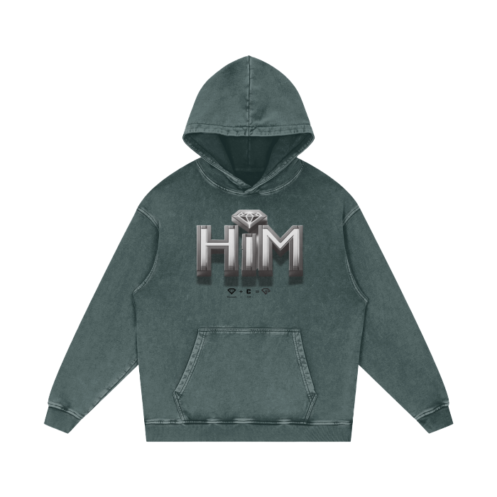 HIM Acid Wash Oversize Hoodie - 420 GSM
