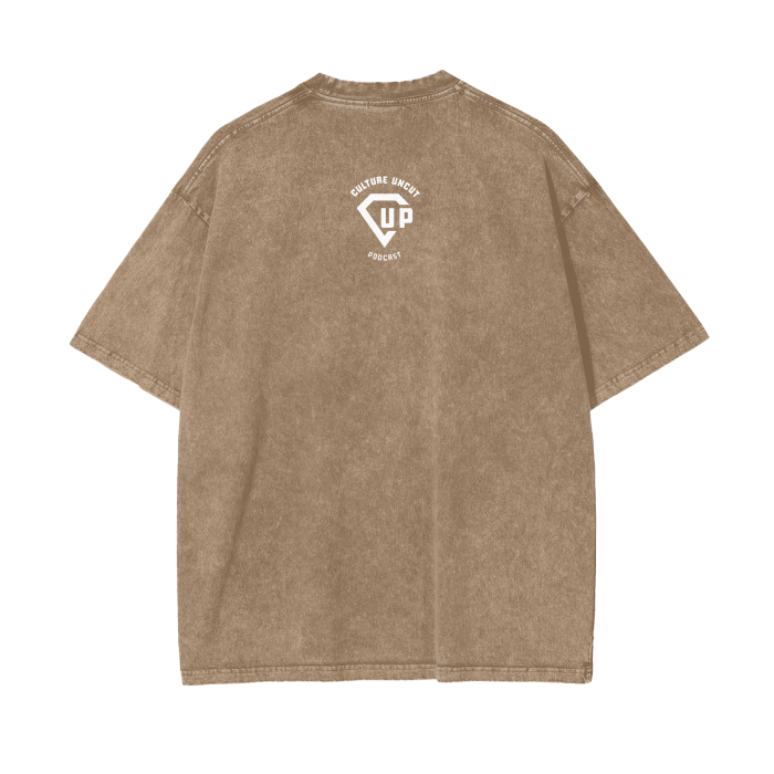 “Human Being” Acid Wash Oversize T-Shirt - 250 GSM