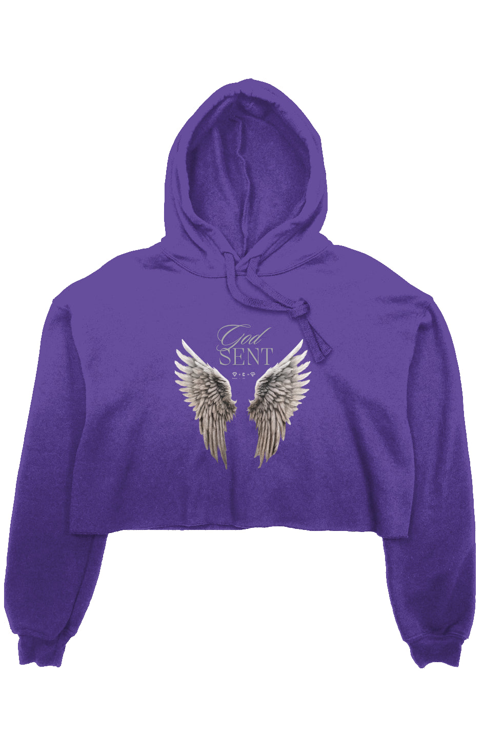 God Sent crop fleece hoodie