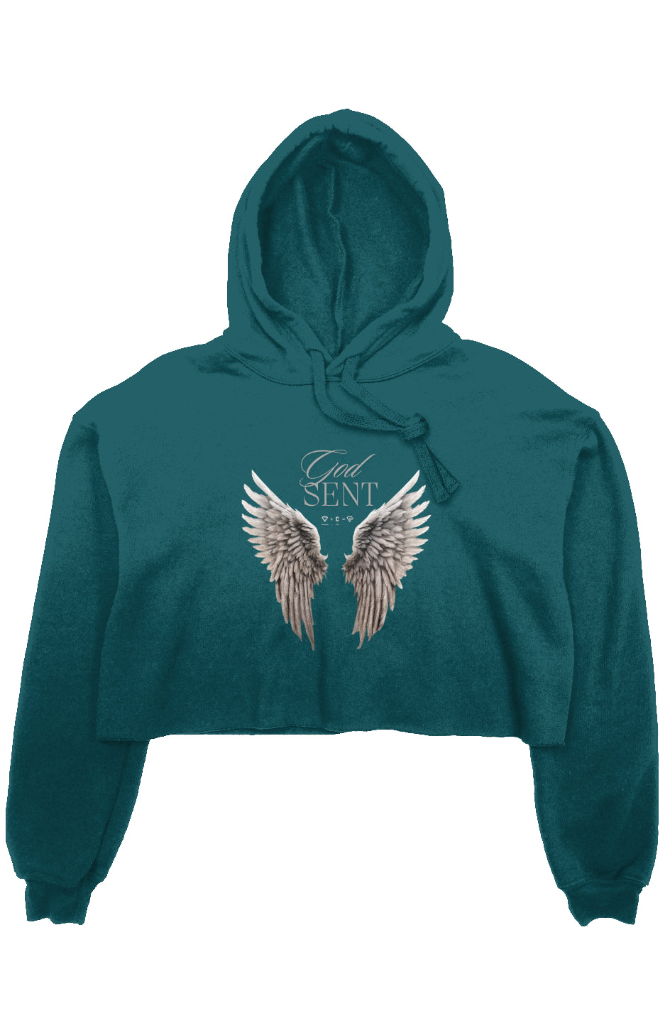 God Sent crop fleece hoodie