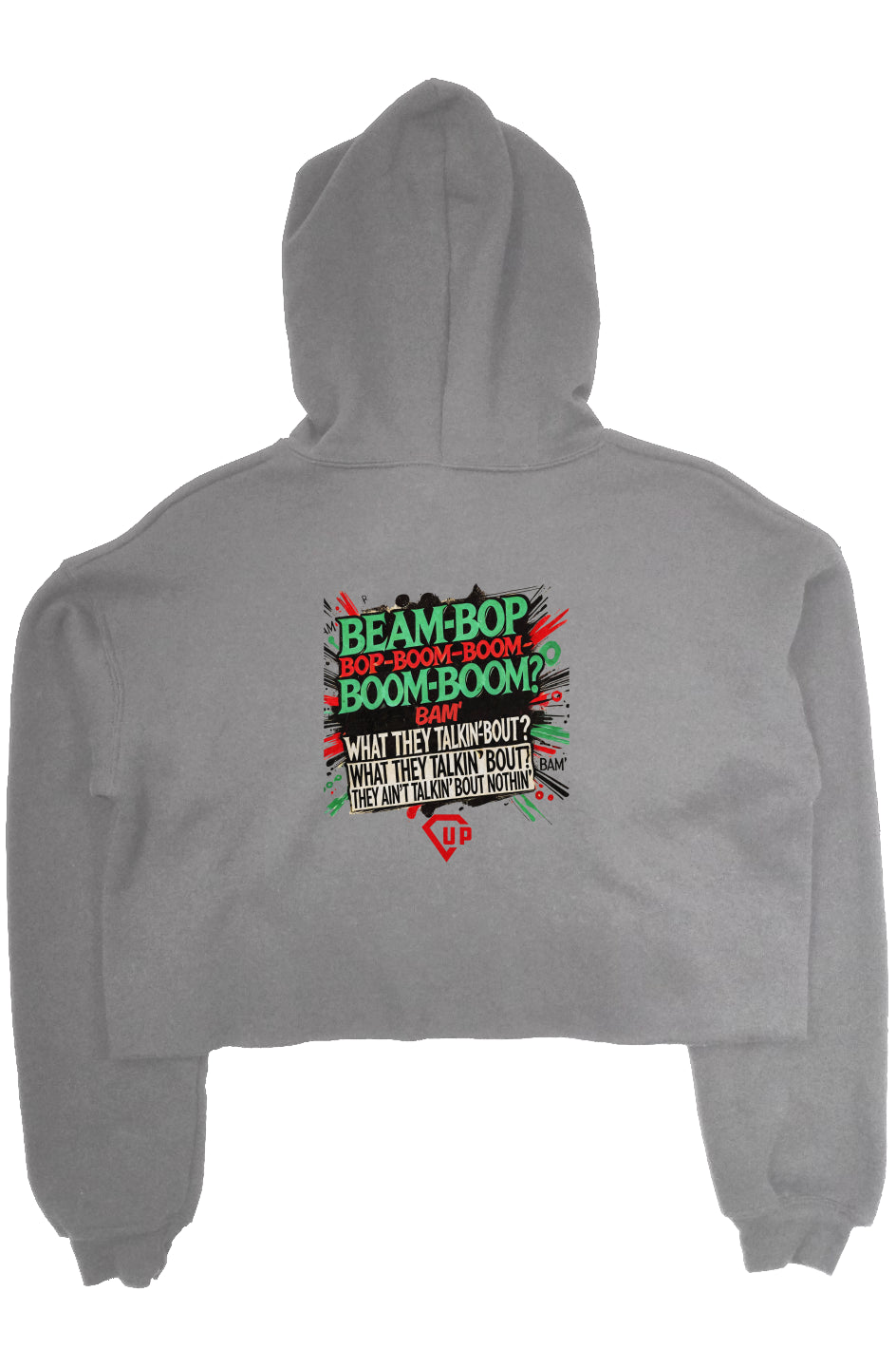 K Dot Grinch crop fleece hoodie