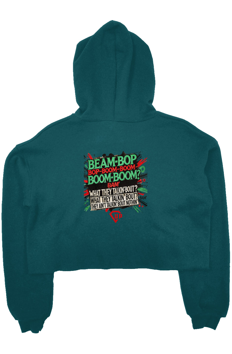 K Dot Grinch crop fleece hoodie