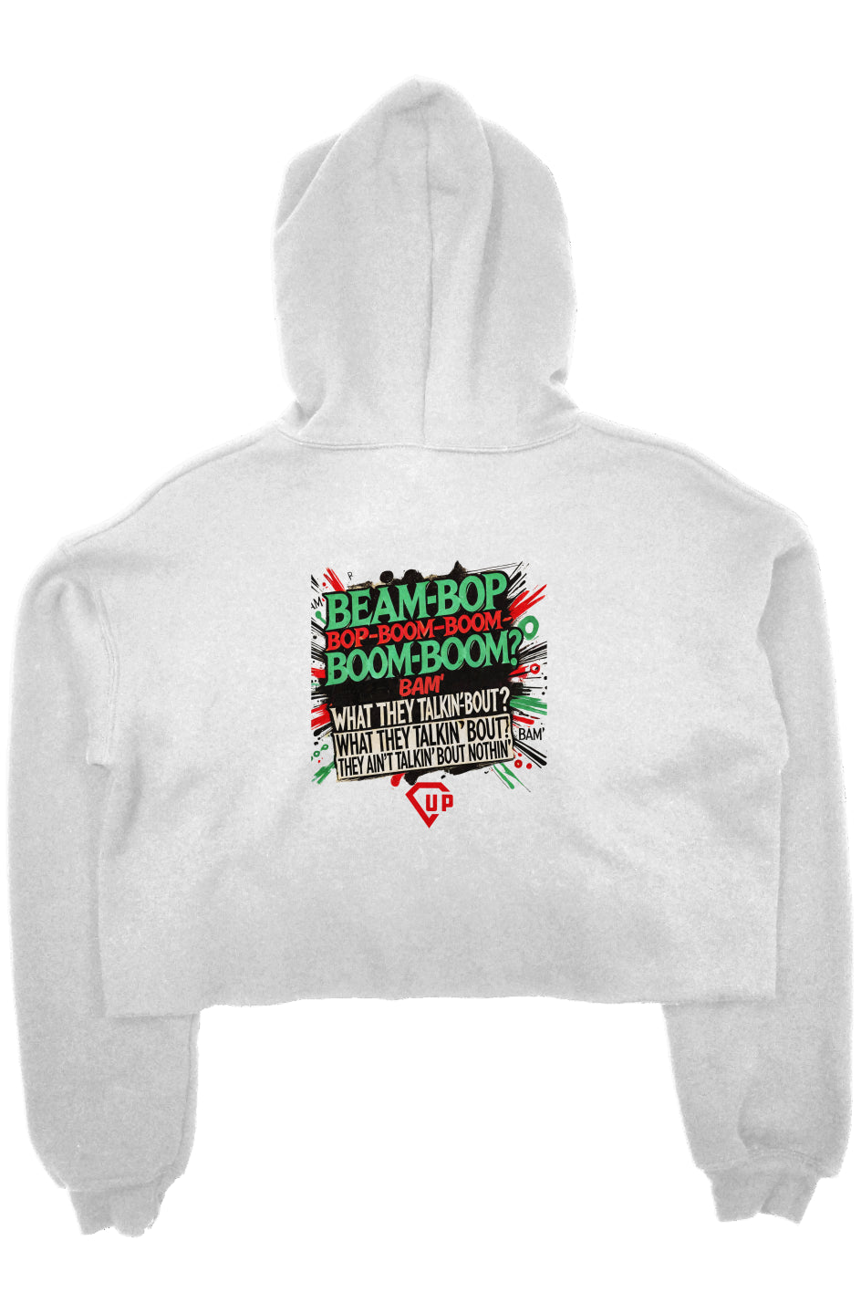 K Dot Grinch crop fleece hoodie