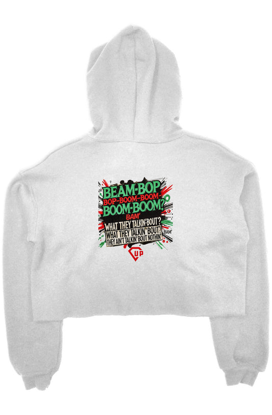 K Dot Grinch crop fleece hoodie