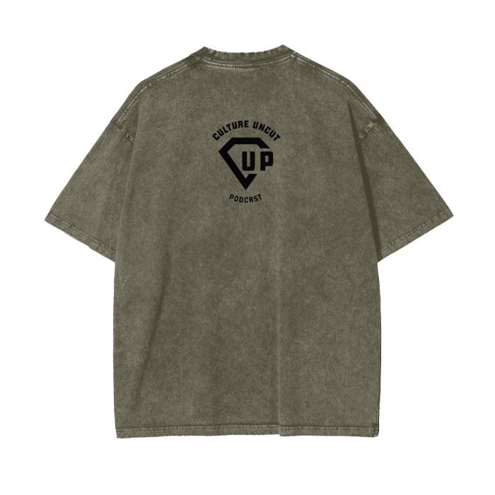 By Any Means Necessary Acid Wash Oversize T-Shirt - 250 GSM