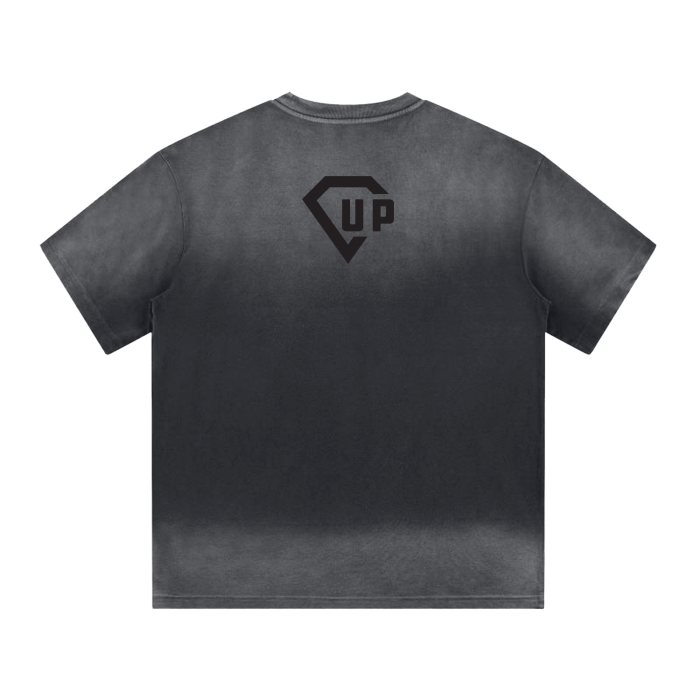 “I” Shaped Monkey Washed Drop Shoulder T-Shirt - 300 GSM