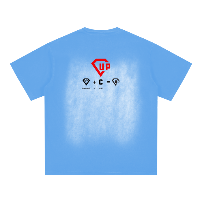 The Crib Louisiana Square Patch Monkey Washed Drop Shoulder T-Shirt - 250 GSM