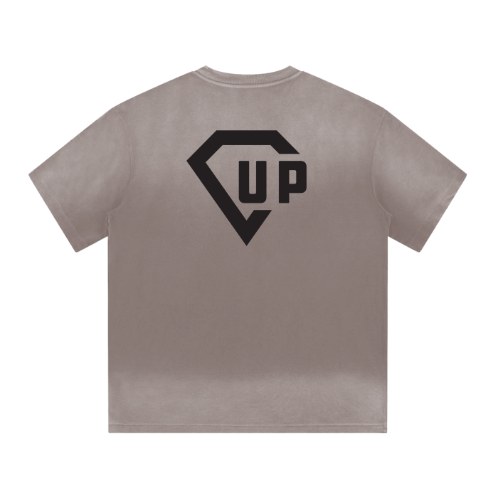Brick x Brick “I” Shaped Monkey Washed Drop Shoulder T-Shirt - 300 GSM