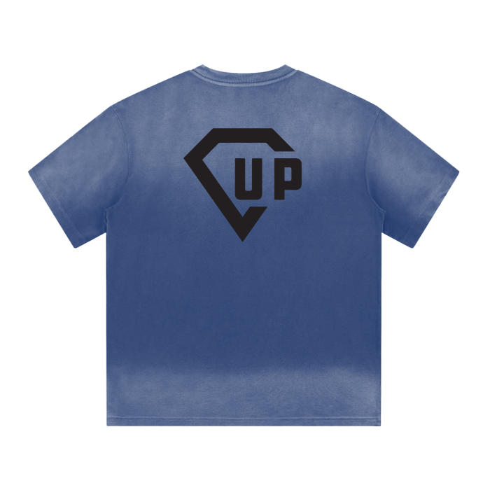 Brick x Brick “I” Shaped Monkey Washed Drop Shoulder T-Shirt - 300 GSM