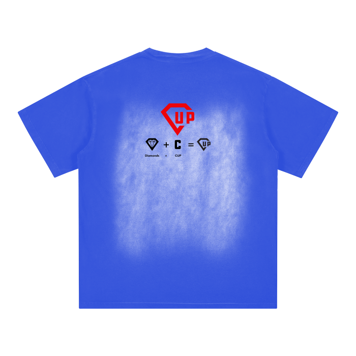 The Crib Louisiana Square Patch Monkey Washed Drop Shoulder T-Shirt - 250 GSM