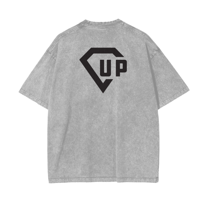 Crown Acid Wash Oversize T-Shirt - 250 GSM