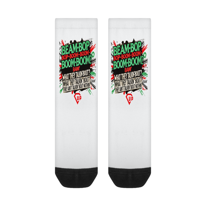 K Dot All-Over Print Color Matching Crew Socks