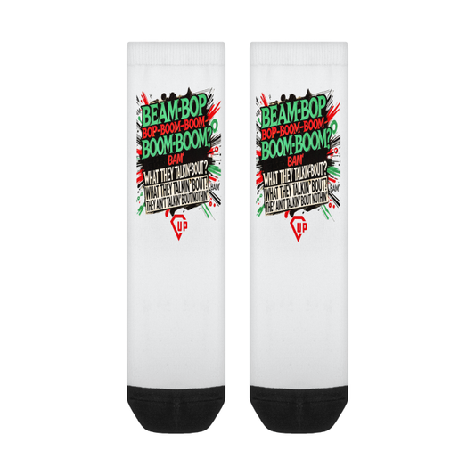 K Dot All-Over Print Color Matching Crew Socks