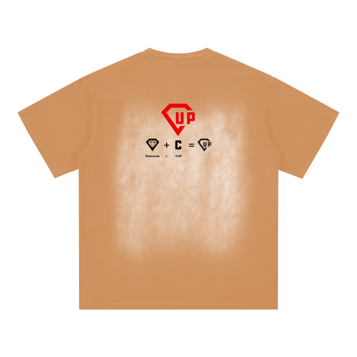 The Crib Louisiana Square Patch Monkey Washed Drop Shoulder T-Shirt - 250 GSM