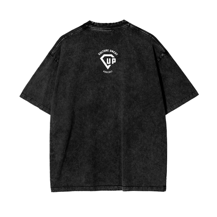 “Human Being” Acid Wash Oversize T-Shirt - 250 GSM