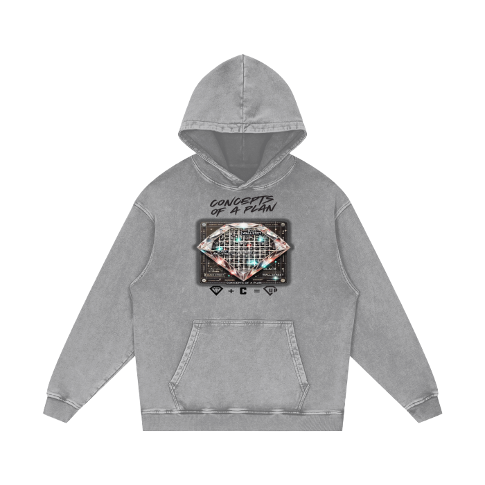 Concepts Of A Plan Acid Wash Oversize Hoodie - 420 GSM