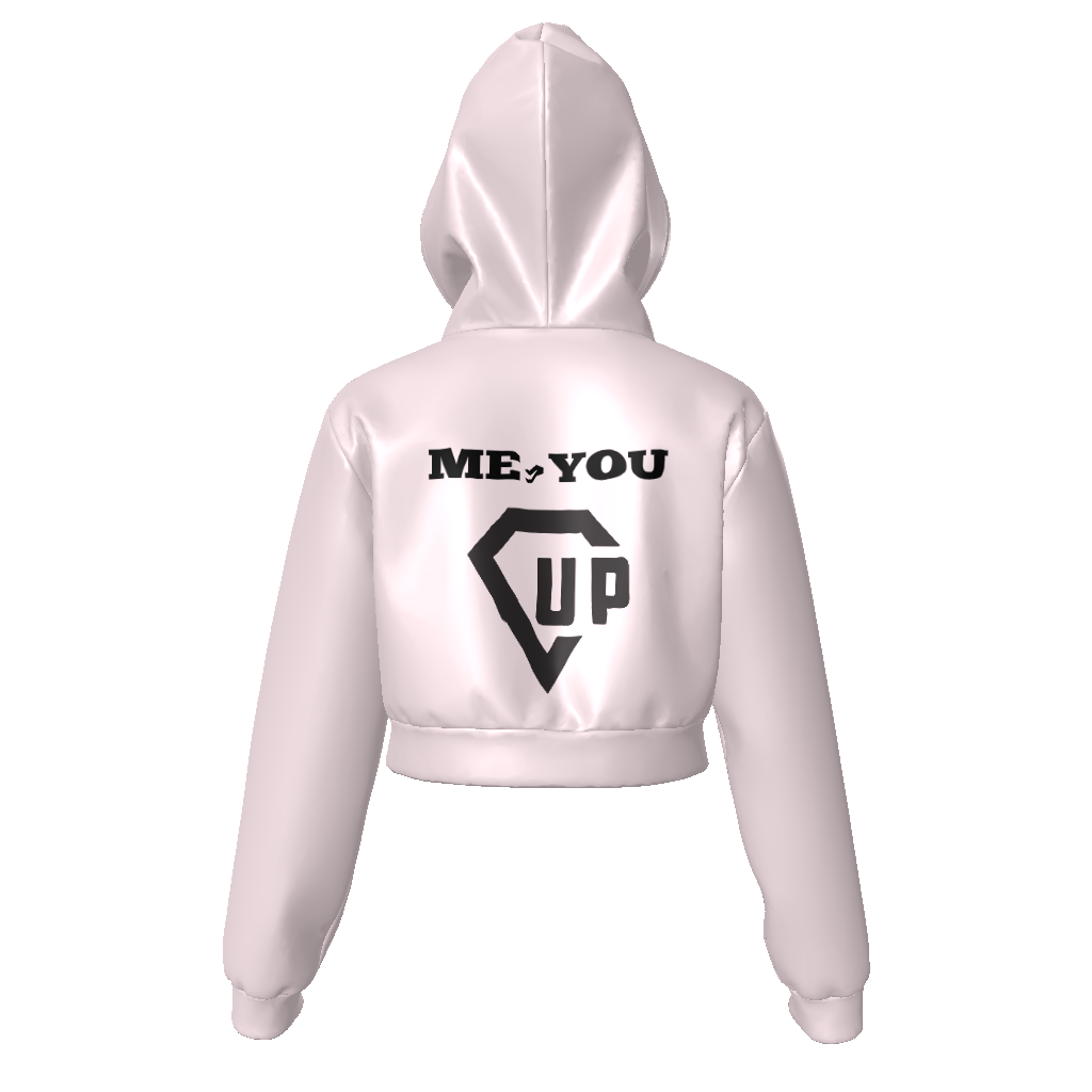 HER All-Over Print Women's Zip Up Crop Hoodie