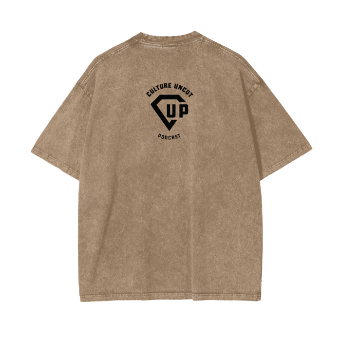 By Any Means Necessary Acid Wash Oversize T-Shirt - 250 GSM
