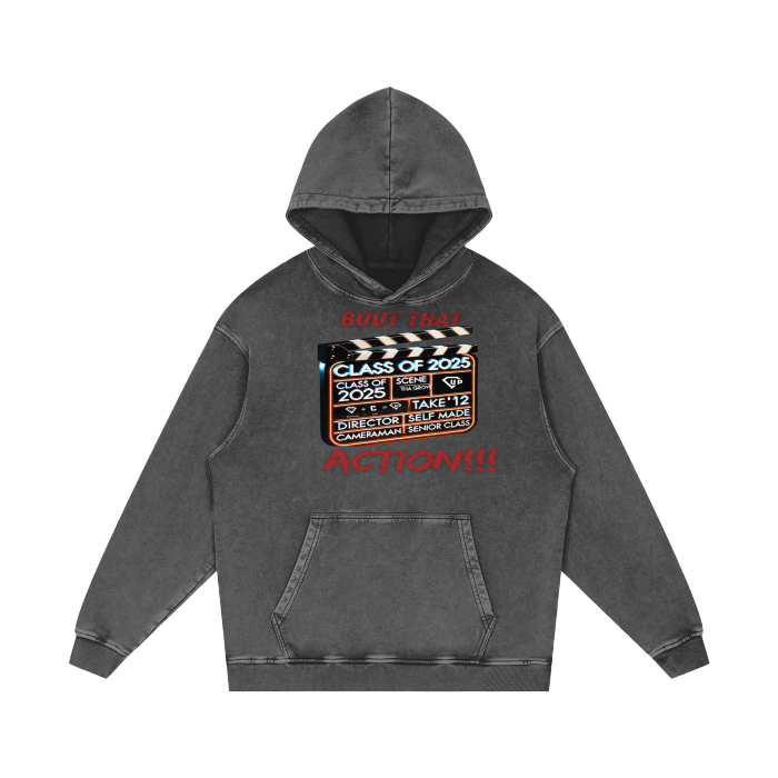 Bout That Action Acid Wash Oversize Hoodie - 420 GSM