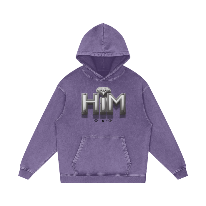 HIM Acid Wash Oversize Hoodie - 420 GSM