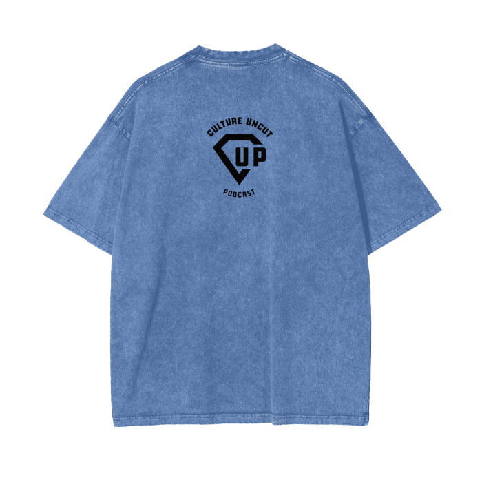 By Any Means Necessary Acid Wash Oversize T-Shirt - 250 GSM
