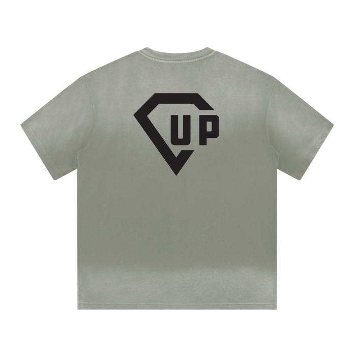 Brick x Brick “I” Shaped Monkey Washed Drop Shoulder T-Shirt - 300 GSM