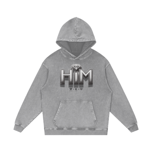 HIM Acid Wash Oversize Hoodie - 420 GSM