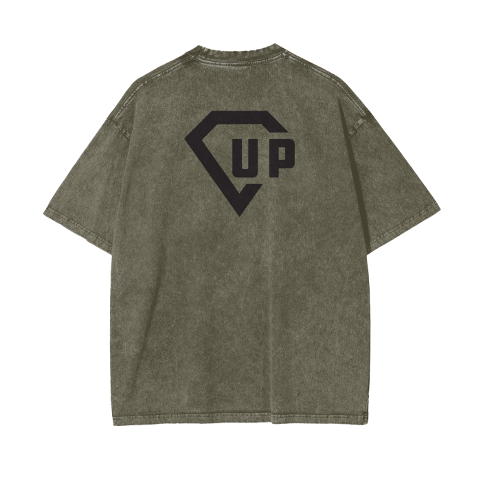 Crown Acid Wash Oversize T-Shirt - 250 GSM
