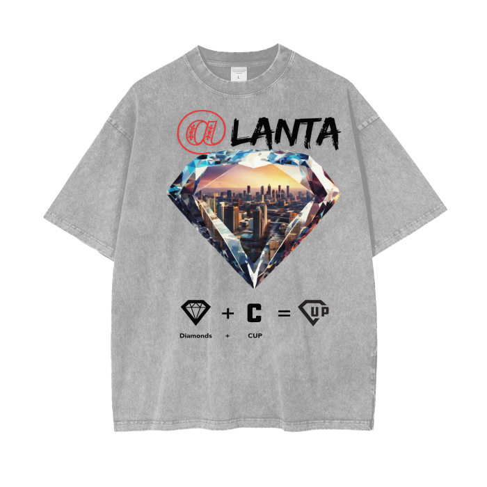 @Lanta Acid Wash Oversize T-Shirt - 250 GSM