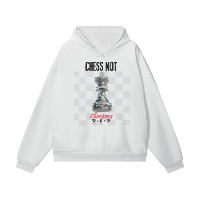 Chess Not Checkers Oversize Heavyweight Hidden Pocket Fleece Hoodie - 460 GSM