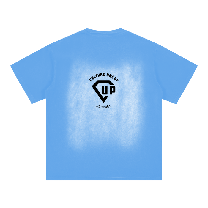 By Any Means Square Patch Monkey Washed Drop Shoulder T-Shirt - 250 GSM