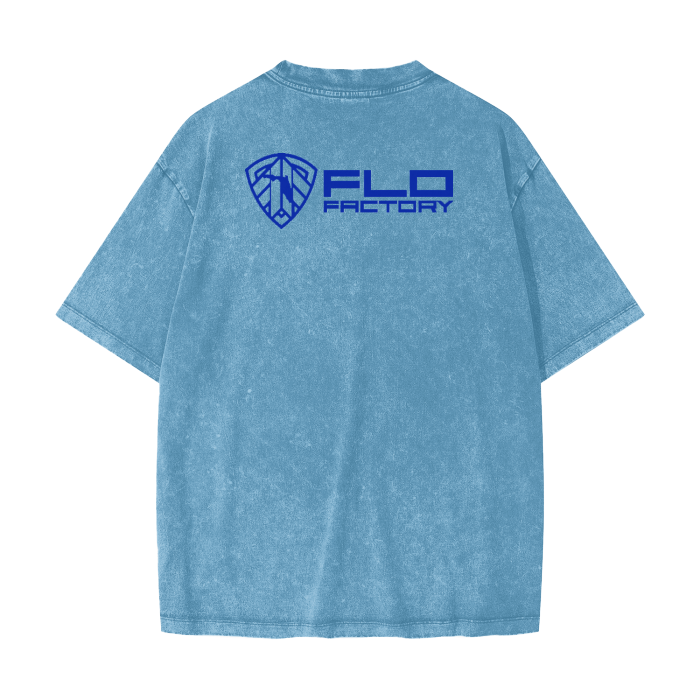 Streetwear American Vintage Waxed Dyed Washed  Heavyweight 100% Cotton T-Shirt