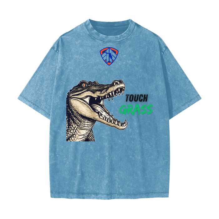 Streetwear American Vintage Waxed Dyed Washed  Heavyweight 100% Cotton T-Shirt