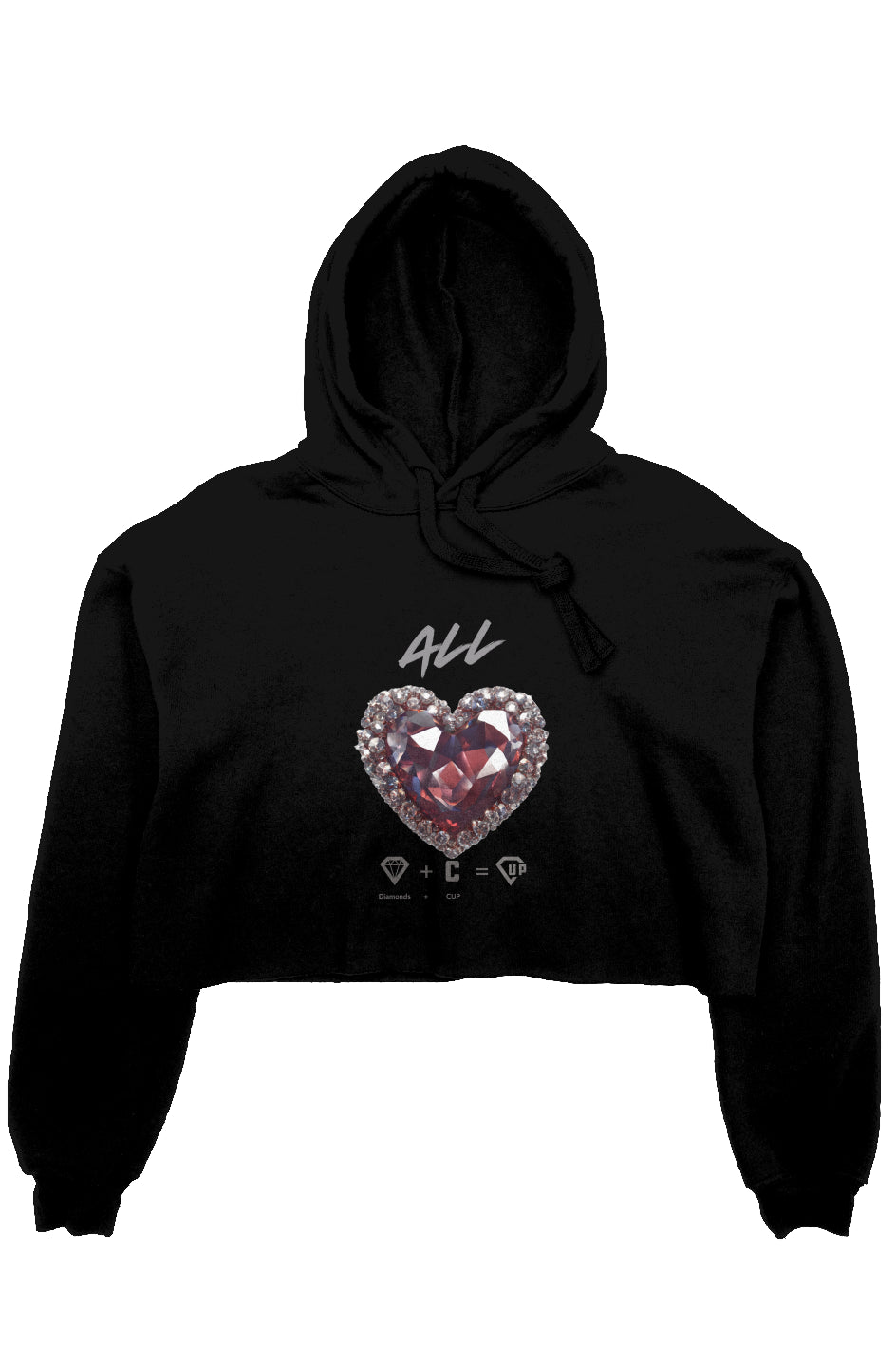 All Love crop fleece hoodie