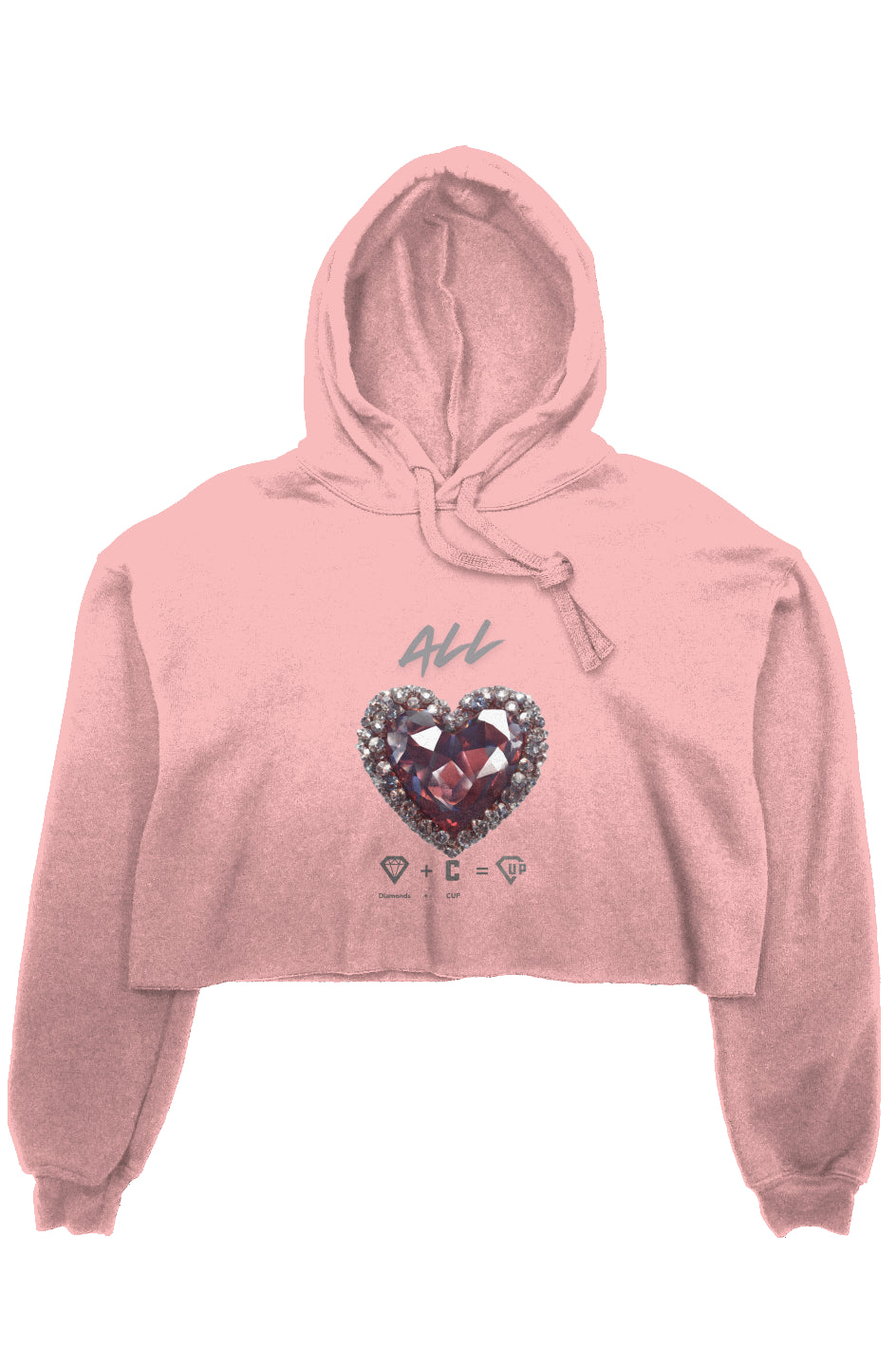 All Love crop fleece hoodie