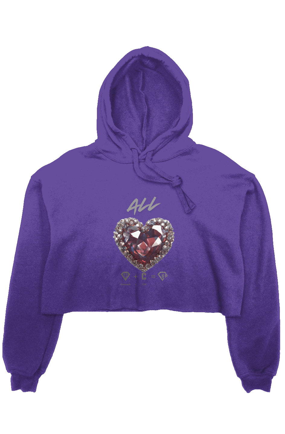 All Love crop fleece hoodie