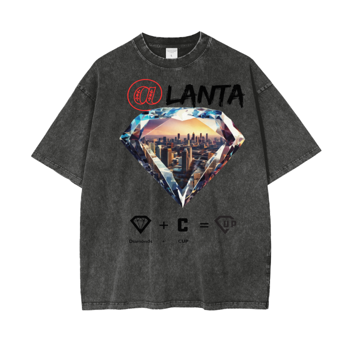 @Lanta Acid Wash Oversize T-Shirt - 250 GSM