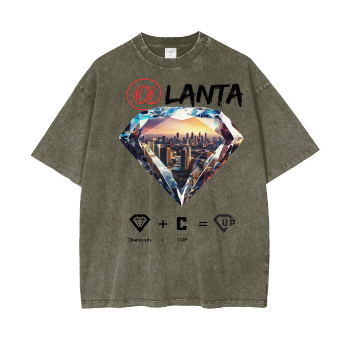 @Lanta Acid Wash Oversize T-Shirt - 250 GSM