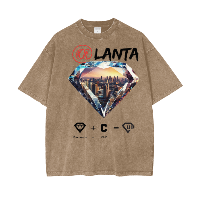 @Lanta Acid Wash Oversize T-Shirt - 250 GSM