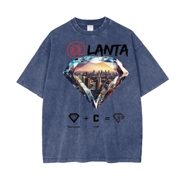 @Lanta Acid Wash Oversize T-Shirt - 250 GSM