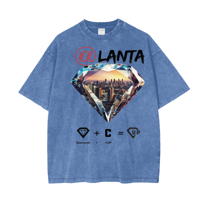 @Lanta Acid Wash Oversize T-Shirt - 250 GSM