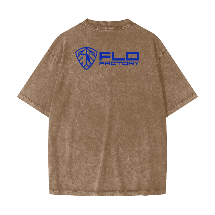 Streetwear American Vintage Waxed Dyed Washed  Heavyweight 100% Cotton T-Shirt