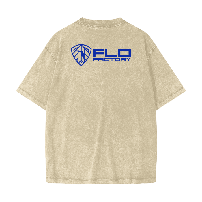 Streetwear American Vintage Waxed Dyed Washed  Heavyweight 100% Cotton T-Shirt