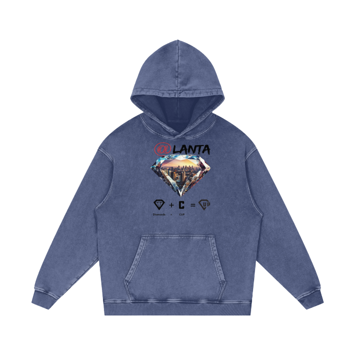 @Lanta Acid Wash Oversize Hoodie - 420 GSM