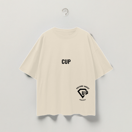 Culture Uncut Podcast Oversized Low Print T-Shirt