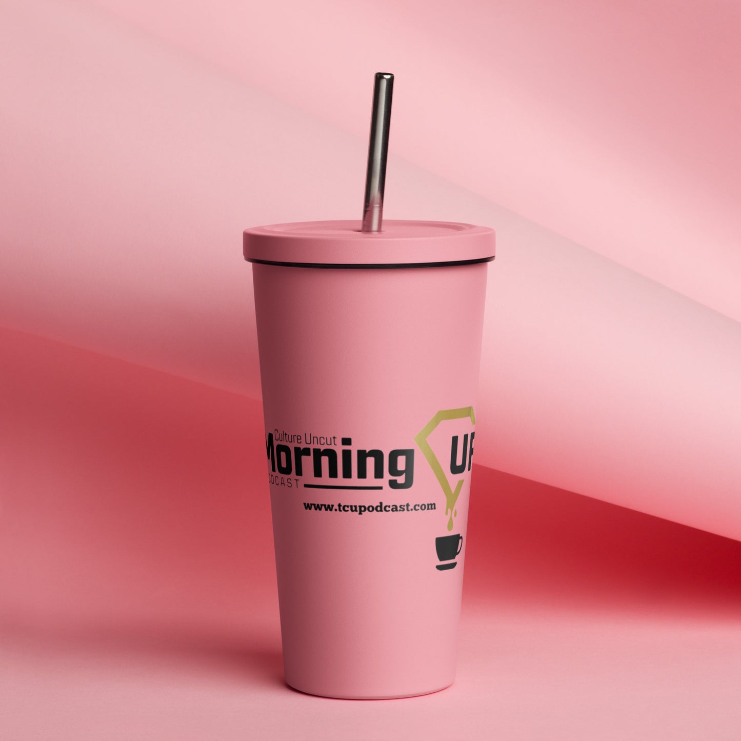 "Morning CUP" Insulated tumbler with a straw