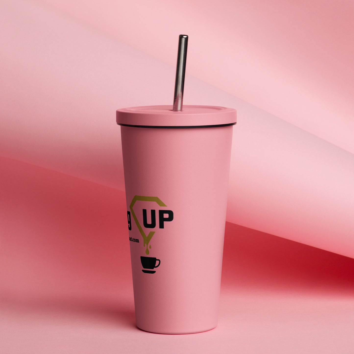 "Morning CUP" Insulated tumbler with a straw